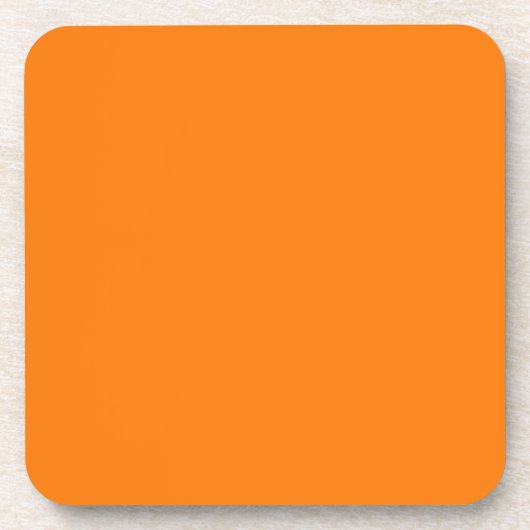 Orange Farbe Getränkeuntersetzer (Vorderseite)