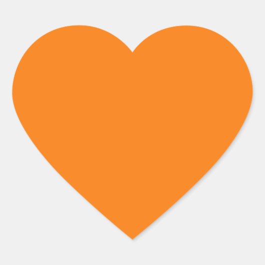 Orange Farbe Herz-Aufkleber (Vorderseite)