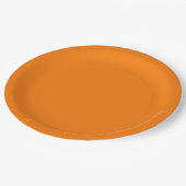 Orange Farbe Pappteller (Schrägansicht)