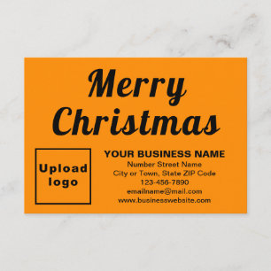 Orange Farbe Weihnachten Kleine flache Grußkar Karte