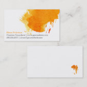 Orange Farben-Fleck-Visitenkarte Visitenkarte (Vorne/Hinten)