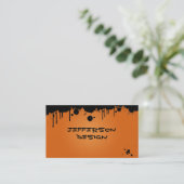 Orange Farben-NeonSpritzer Visitenkarte (Stehend Vorderseite)