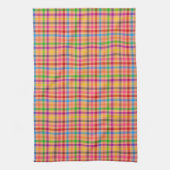 Orange Farbige Gingham Karo Muster Geschirrtuch (Vertikal)