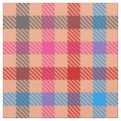 Orange Farbige Gingham Karo Muster  Stoff (Nahaufnahme)