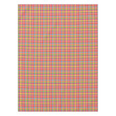 Orange Farbige Gingham Karo Muster Tischdecke (Vorderseite)