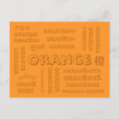Orange - Farbsprachen auf Postkarten (Vorderseite)