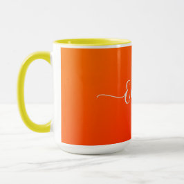 Orange-Farbverlauf - Name hinzufügen Tasse