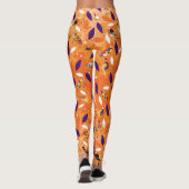 Orange Feather Halloween Leggings (Rückseite)