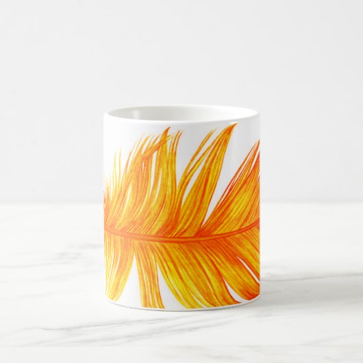 Orange Feather Kaffeetasse (Mittel)