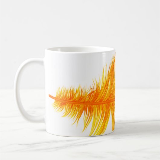 Orange Feather Kaffeetasse (Links)