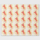 Orange Fee Geschenkpapier (Flach)