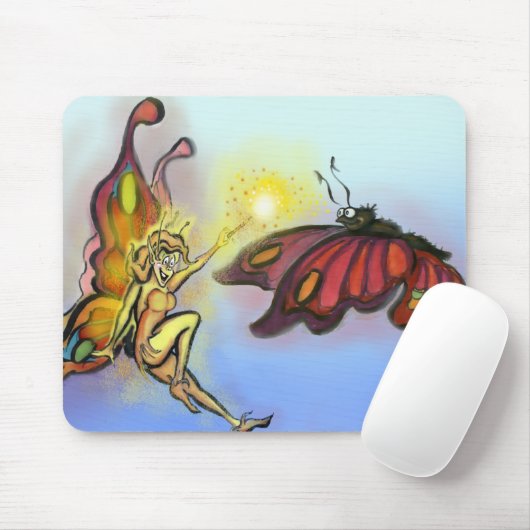 Orange Fee Mousepad (Mit Mouse)