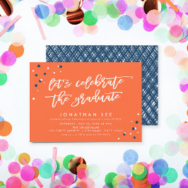Orange feiert das Graduate Grad Party Einladung