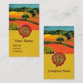 ORANGE-FELDER, HONEY BEE RED WAX SIEGEL, BEEKEEPER VISITENKARTE (Vorne/Hinten)