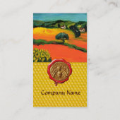 ORANGE-FELDER, HONEY BEE RED WAX SIEGEL, BEEKEEPER VISITENKARTE (Rückseite)