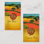 ORANGE-FELDER, HONEY BEE RED WAX SIEGEL, BEEKEEPER VISITENKARTE (Vorne/Hinten)