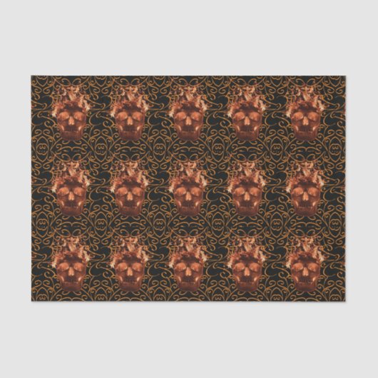 Orange Fell Schädelgewebe Seidenpapier (Vorderseite)