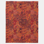 Orange Feuerstein Burnt 2 Fleecedecke (Vorderseite)
