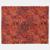 Orange Feuerstein Burnt 2 Fleecedecke (Vorderseite (Horizontal))