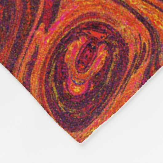 Orange Feuerstein Burnt 2 Fleecedecke (Ecke)