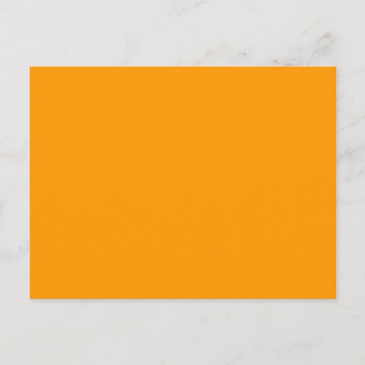 Orange #FF9900 Postkarte (Vorderseite)