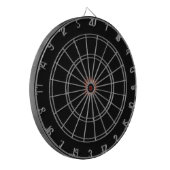 Orange Fiery Eclipse Black Hole Dart Board Dartscheibe (Vorderseite Links)