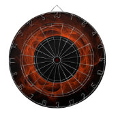 Orange Fiery Eclipse oder Black Hole Dart Board Dartscheibe (vorne)