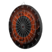 Orange Fiery Eclipse oder Black Hole Dart Board Dartscheibe (Vorderseite rechts)