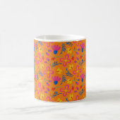 Orange Fiesta Floral Maßgeschneiderte erste Kaffeetasse (Mittel)