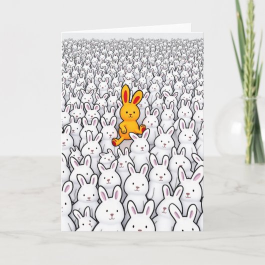 Orange Figure Pattern Card Karte (Vorderseite)