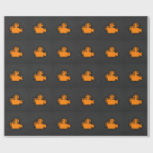 Orange-Filmkamera Geschenkpapier (Flach)