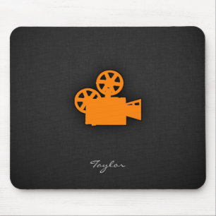 Orange-Filmkamera Mousepad