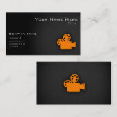 Orange-Filmkamera Visitenkarte (Vorne/Hinten)