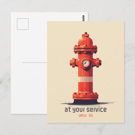 Orange Fire Hydrant Postkarte (Vorne/Hinten)