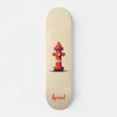 Orange Fire Hydrant Skateboard (Vorne)