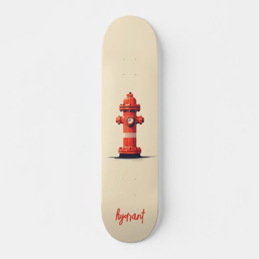 Orange Fire Hydrant Skateboard (Vorne)