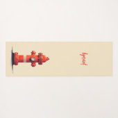 Orange Fire Hydrant Yogamatte (Rückseite (Horizontal))