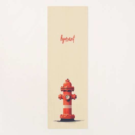 Orange Fire Hydrant Yogamatte (Vorderseite)