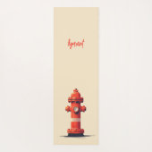 Orange Fire Hydrant Yogamatte (Rückseite)