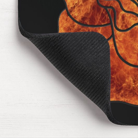 Orange Fire Rose Mouse Pad Mousepad (Ecke)
