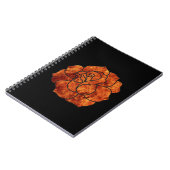 Orange Fire Rose Spiral Notebook Notizblock (Linke Seite)