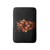 Orange Fire Skull Bath Mat Badematte (Vorderseite Vertikal)