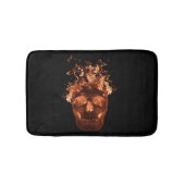 Orange Fire Skull Bath Mat Badematte (Vorderseite)