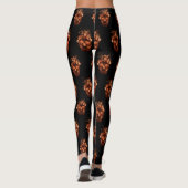 Orange Fire Skull Leggings (Rückseite)
