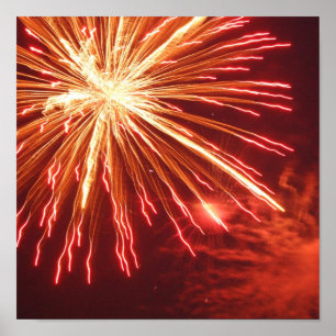 Orange Firework Poster