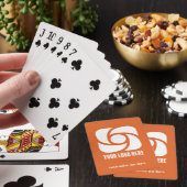 Orange Firmenlogo Benutzerdefiniertes Geschäft Mar Spielkarten (In Situ)