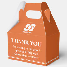 Orange Firmenlogo Geschäft Großeröffnung