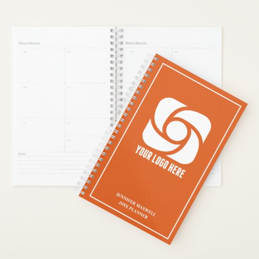 Orange Firmenlogo Maßgeschneiderter Geschäftsplane Planer (Anzeige)