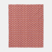 Orange Fish Basket Weave Muster Fleece Blanket (Vorderseite)