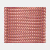 Orange Fish Basket Weave Muster Fleece Blanket (Vorderseite (Horizontal))